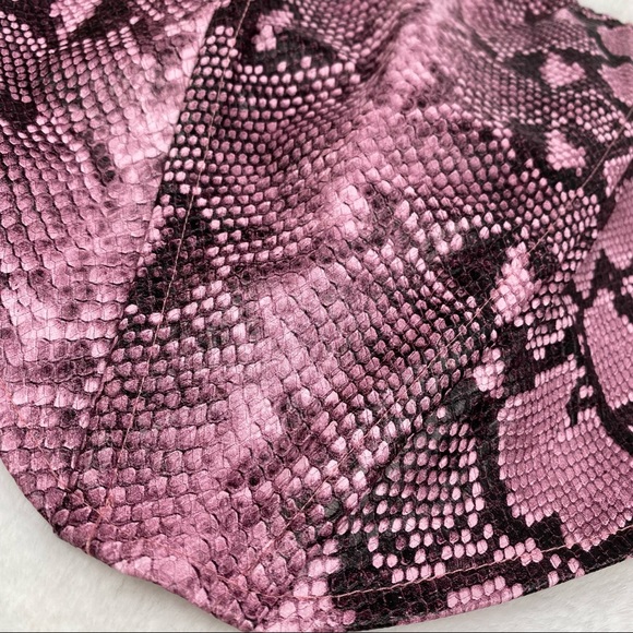 NWT Pretty Little Thing Pink PU Snake Bandeau Longline Top - Picture 7 of 11